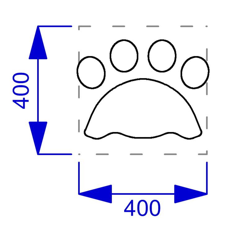 Technical render of a Saferturf Bear Paw